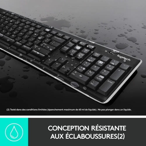 Keyboard and Mouse Logitech 920-003748 Black French AZERTY