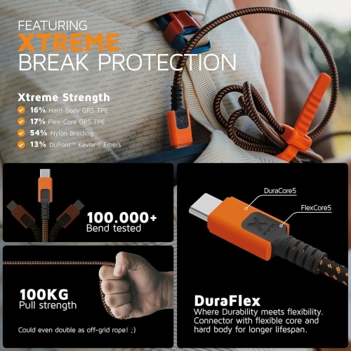 USB Cable Xtorm CXX2006 Orange