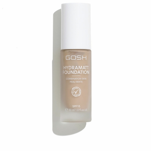 Liquid Make Up Base Gosh Copenhagen HYDRAMATT Nº 006-Medium Light - Red Spf 15 30 ml