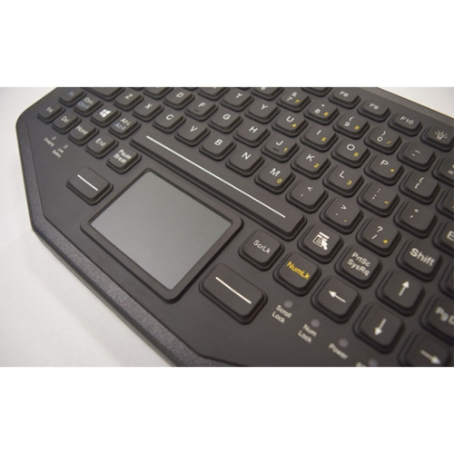 Keyboard Gamber Johnson 7300-0113 Black Spanish Qwerty