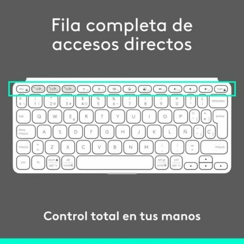 Keyboard Logitech 920-012974 White Grey QWERTY