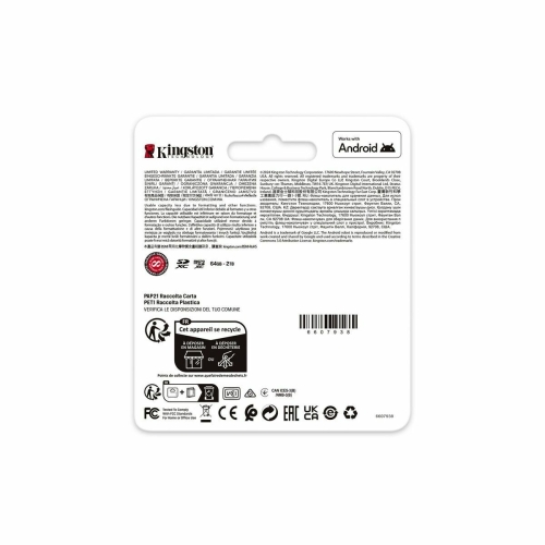 Micro SD Memory Card with Adaptor Kingston SDG4 64 GB
