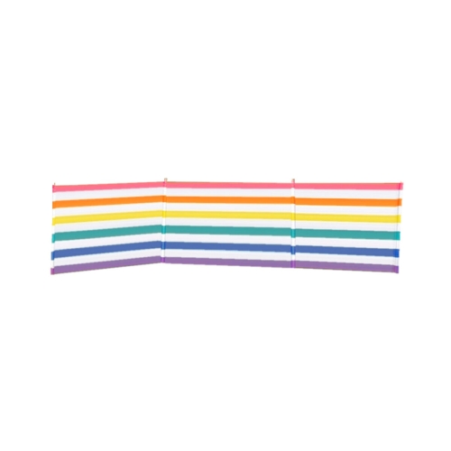 Windbreak 4 Poles Steel Polyester Stripes 360X80 cm Beach, Pool, Garden, Camping 10496