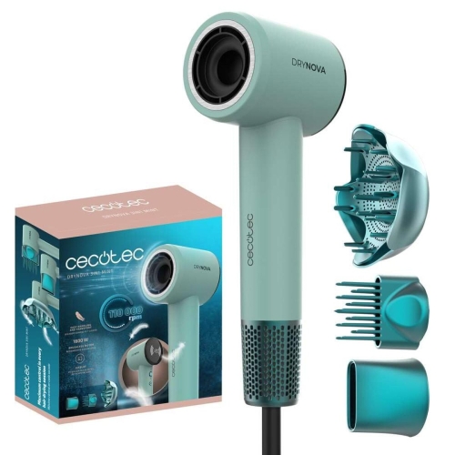 Cecotec Hair Dryer DryNova 3in1 1600W Ionizer Digital Display 3 Accessories Mint