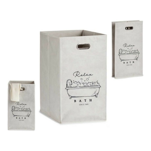 Multi-purpose basket Berilo Relax Bath White Cardboard 60 L 35 x 57 x 35 cm Foldable