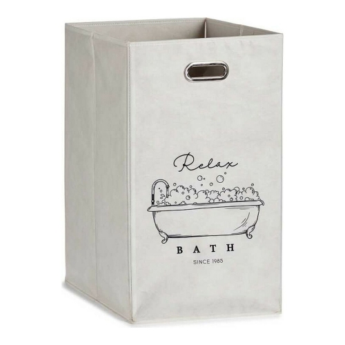 Multi-purpose basket Berilo Relax Bath White Cardboard 60 L 35 x 57 x 35 cm Foldable