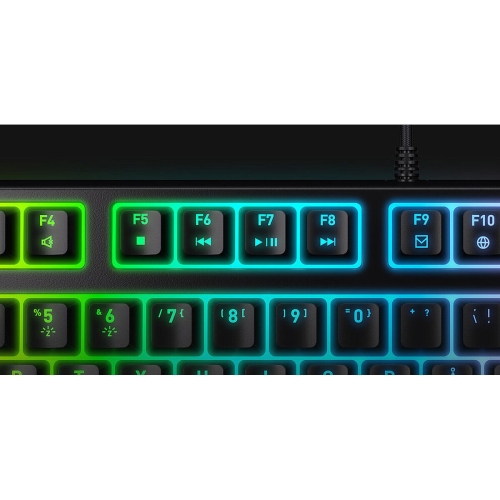 Keyboard Cherry CX-K4V2-RGB-TKL-R-ES Black Spanish QWERTY