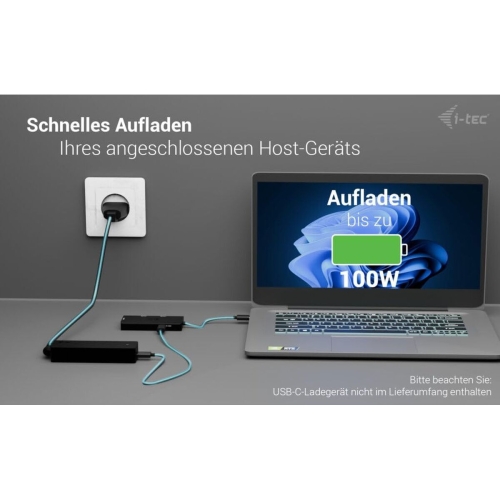 USB Hub i-Tec C31TRIPLE4KHDMIPD Black