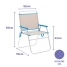 Folding Chair Marbueno Blue Beige 52 x 80 x 56 cm image2