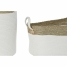 Basket set DKD Home Decor White Brown Natural Fibre 41 x 41 x 52,5 cm image2