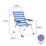 Folding Chair Marbueno Stripes Blue White 59 x 97 x 61 cm image2