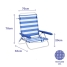 Folding Chair Marbueno Stripes Blue White 63 x 78 x 76 cm image2