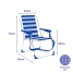 Folding Chair Marbueno Stripes Blue White 53 x 78 x 56 cm image2