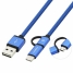 USB Cable to Micro USB and USB-C CoolBox COO-CAB-U2MC-BL Blue image1
