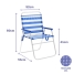 Folding Chair Marbueno Stripes Blue White 52 x 80 x 56 cm image2