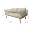 2-Seater Sofa Ariki Steel Rattan synthetic rattan 161 x 84 x 67 cm image2