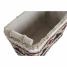 Basket set DKD Home Decor White Black Maroon Natural Natural Fibre 39 x 27 x 24 cm 3 Pieces image2