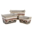 Basket set DKD Home Decor White Black Maroon Natural Natural Fibre 39 x 27 x 24 cm 3 Pieces image3
