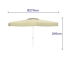 Sunshade Marbueno White Polyester Aluminium Ø 270 cm image4