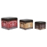 Set of decorative boxes Home ESPRIT Brown Multicolour Polyurethane Wood Vintage (3 Pieces) image1