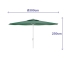 Sunshade Marbueno Green Polyester Steel Ø 300 cm image3