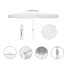 Sunshade Marbueno White Polyester Aluminium Ø 300 cm image4