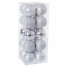 Christmas Baubles Silver Plastic 6 x 6 x 6 cm (20 Units) image1