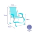 Folding Chair Marbueno Aquamarine 53 x 78 x 56 cm image2