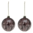Christmas Baubles (2 pcs) 113572 Brown Red 8 cm (2 Units) image2