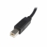USB A to USB B Cable Startech USB2HAB1M            Black image3