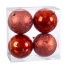 Christmas Baubles Copper Plastic 10 x 10 x 10 cm (4 Units) image1