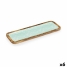 Centerpiece Gift Decor White Brown Green Polyester Resin Mango wood 45 x 15 cm 15,2 x 2,54 x 45,7 cm Leaf of a plant (6 Units) image1