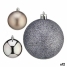 Set of Christmas balls Krist+ Silver Plastic Ø 7 cm (12 Units) image1