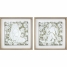 Canvas DKD Home Decor Wood Floral (2 Units) (Refurbished D) image1