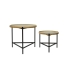Set of 2 tables DKD Home Decor Black 64 x 64 x 55 cm 62 x 62 x 55,5 cm image1