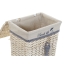 Basket set DKD Home Decor Blue Beige Aluminium Spirals Mediterranean 5 Pieces image2