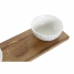Appetizer Set DKD Home Decor White Navy Blue Porcelain Acacia Plastic Oriental 4 Pieces 30 x 9,5 x 1,3 cm image3