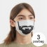 Hygienic Reusable Fabric Mask Beard Luanvi Size M Pack of 3 units image1