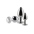 Anal plug S Pleasures Silver 3 Pieces image3