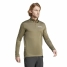 Men’s Sweatshirt without Hood Adidas Mt Half Zi Ls Brown image4