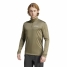 Men’s Sweatshirt without Hood Adidas Mt Half Zi Ls Brown image6
