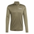 Men’s Sweatshirt without Hood Adidas Mt Half Zi Ls Brown image1