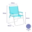 Folding Chair Marbueno Aquamarine 52 x 80 x 56 cm image2