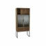 Cupboard DKD Home Decor Black Wood Metal Crystal (70 x 34.5 x 160 cm) image1