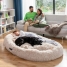 Anti-stress Human Pet Bed Cloft InnovaGoods XXL Beige image1