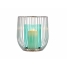 Candleholder Gift Decor Blue Silver Metal Glass 15 x 17 x 15 cm Cage image2