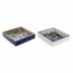 Napkin holder DKD Home Decor Metal White Navy Blue MDF Wood (2 pcs) image1