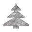 Christmas bauble Krist+ Silver Metal Plastic Christmas Tree 36,7 x 0,2 x 37,5 cm image1