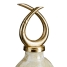 Vase 24 x 13 x 64 cm Crystal Golden Metal White image3