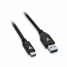 USB A to USB-C Cable V7 V7U3.1AC-1M-BLK-1N Black 1 m image1